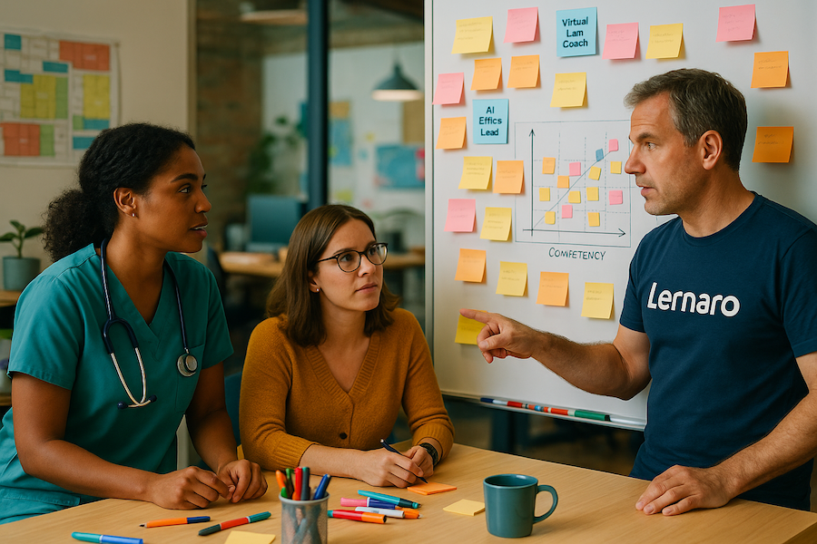 Team analyzing competency gaps