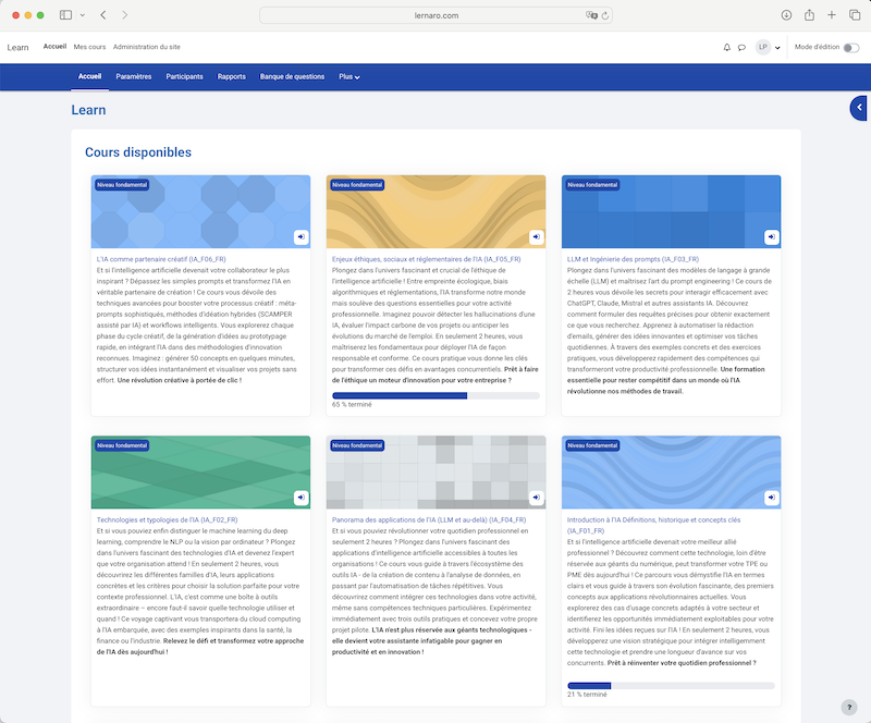 Lernaro Digital Learning Platform Screenshot